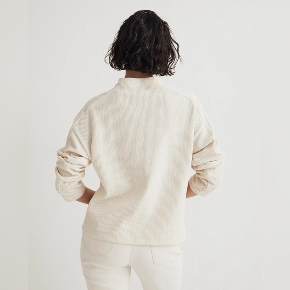 Madewell Striped Jacquard Funnelneck Top - Picture 4 of 13